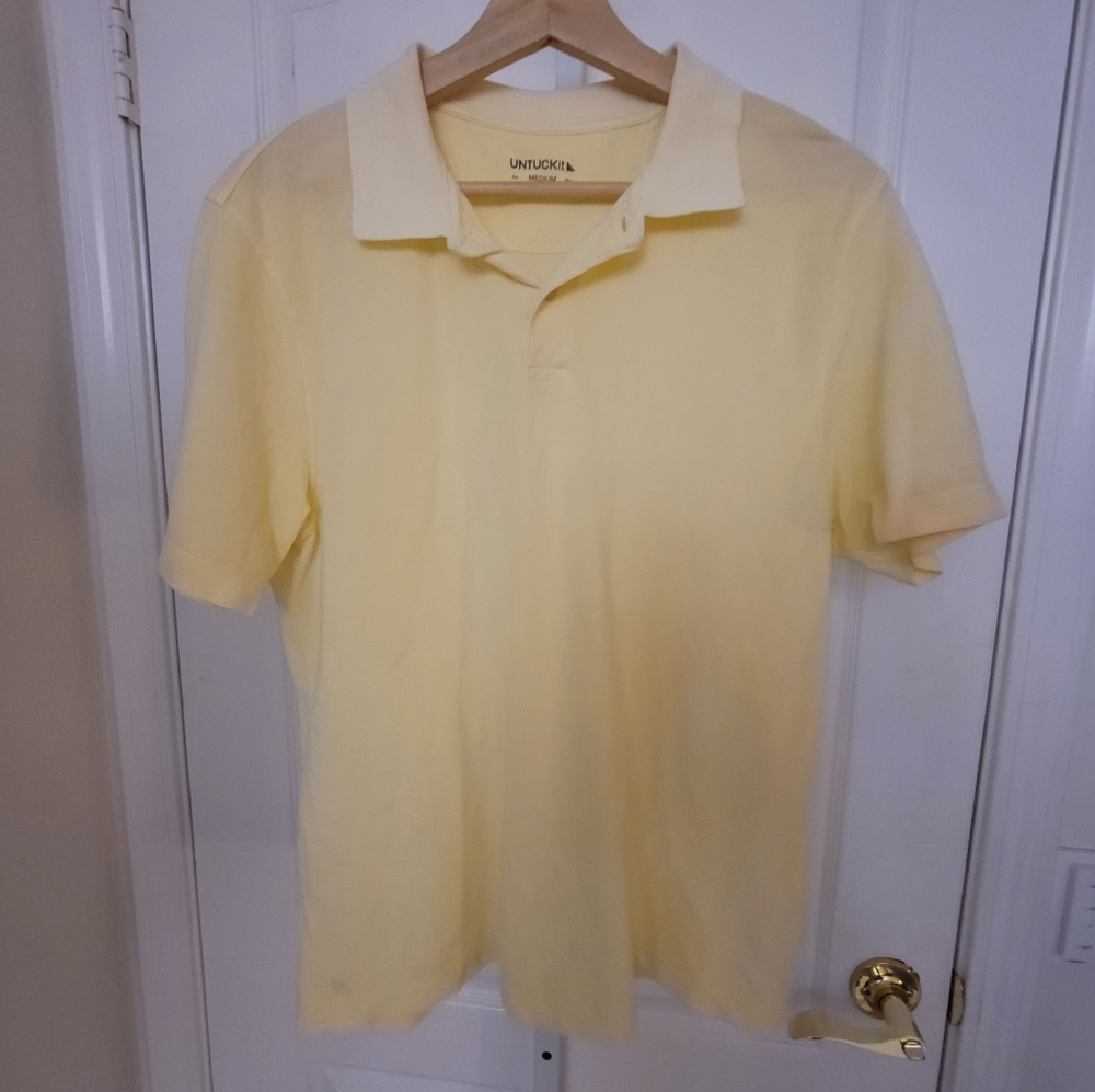 Untuckit Light Yellow Polo Medium